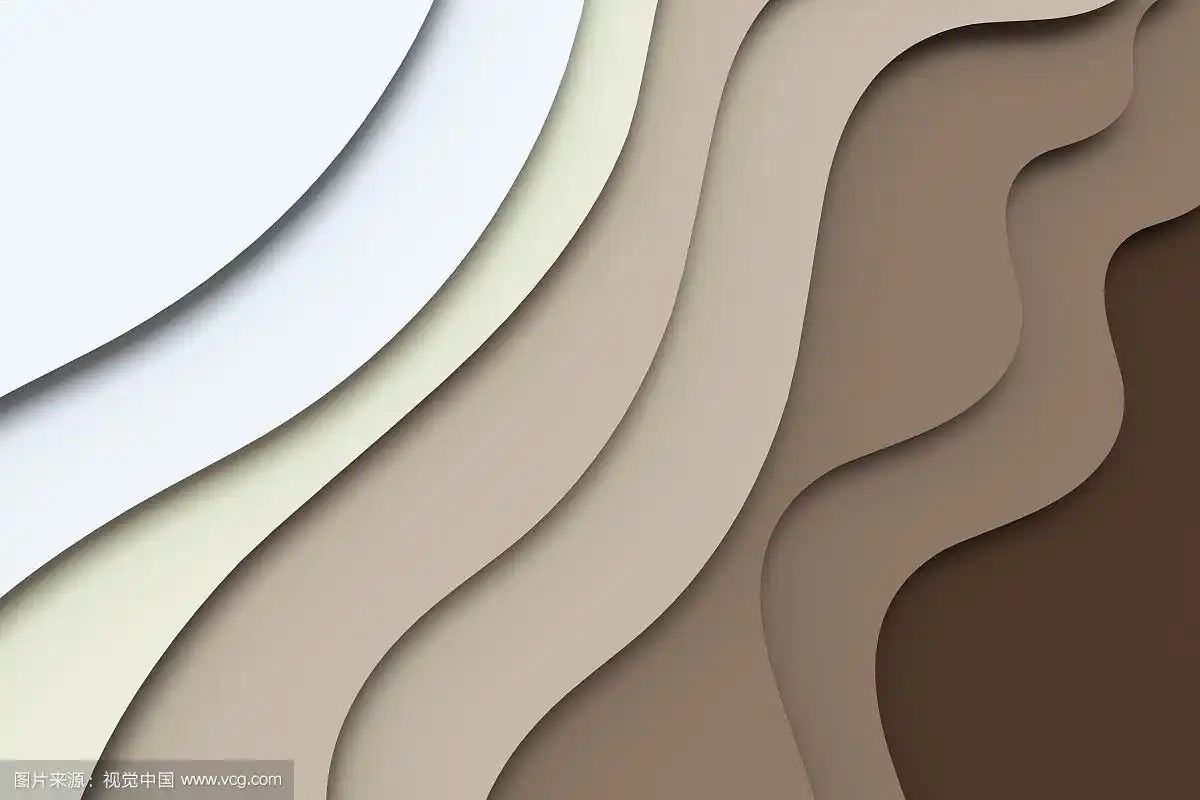 渐变曲面卡纸浅色背景,三维渲染