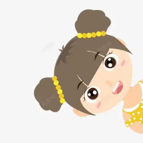 鲜艳活泼六一儿童节促销海报女孩双丸子头png免抠素材_新图网 https