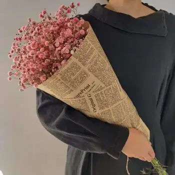 荞麦花干花鬼怪同款花束送人闺蜜餐厅客厅摆设真花装饰简约t81g红色