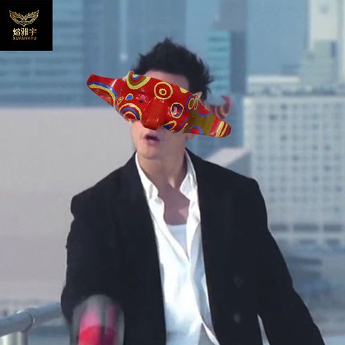 新警察故事 湖树脂万圣节恐怖装扮半脸成人搞怪cos吴彦祖同款面具