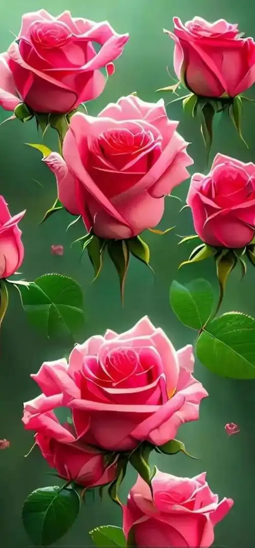 ai花卉壁纸,赏花赏月,余生安稳