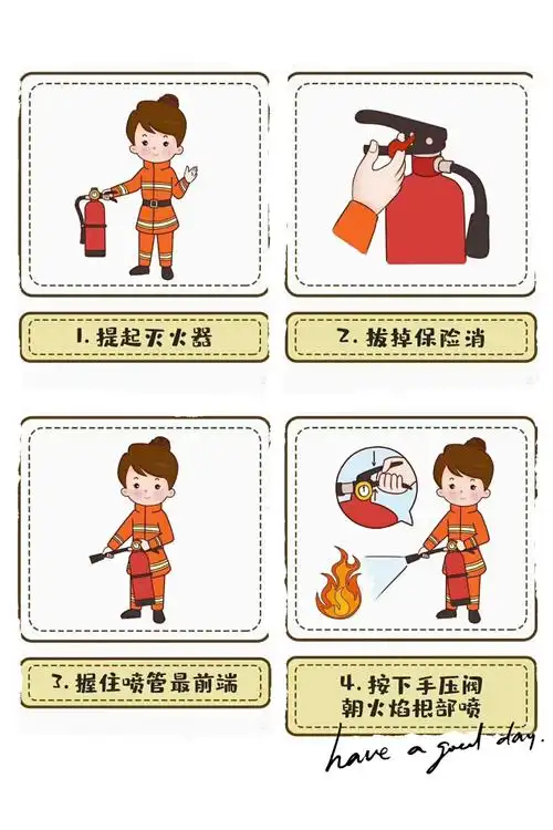 写美篇    校长爷爷为我们演示操作灭火器的使用方法!