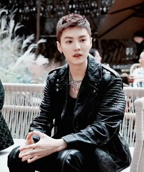 长得太精致也不好鹿晗剪寸头穿皮衣出席活动想扮成硬汉却翻车