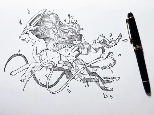 海口山高学校线上美术课《黑白几何插画设计》