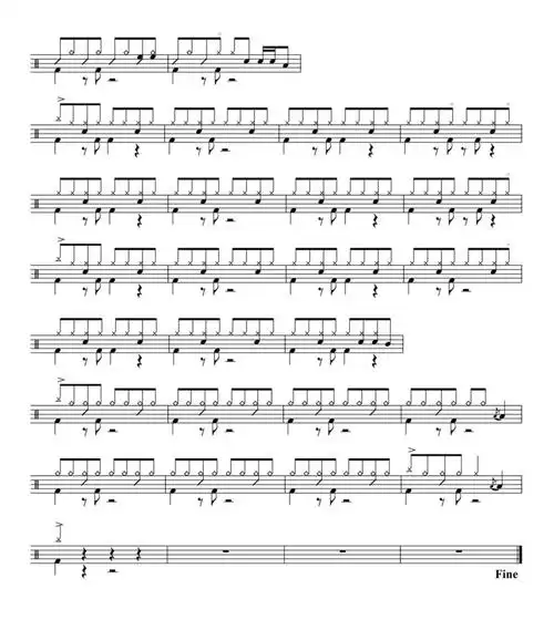 动力火车那就这样吧鼓谱架子鼓谱