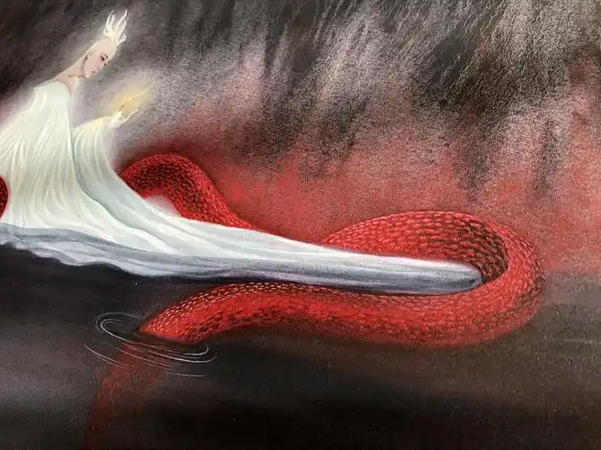 白树原创手绘山海经系列之烛龙