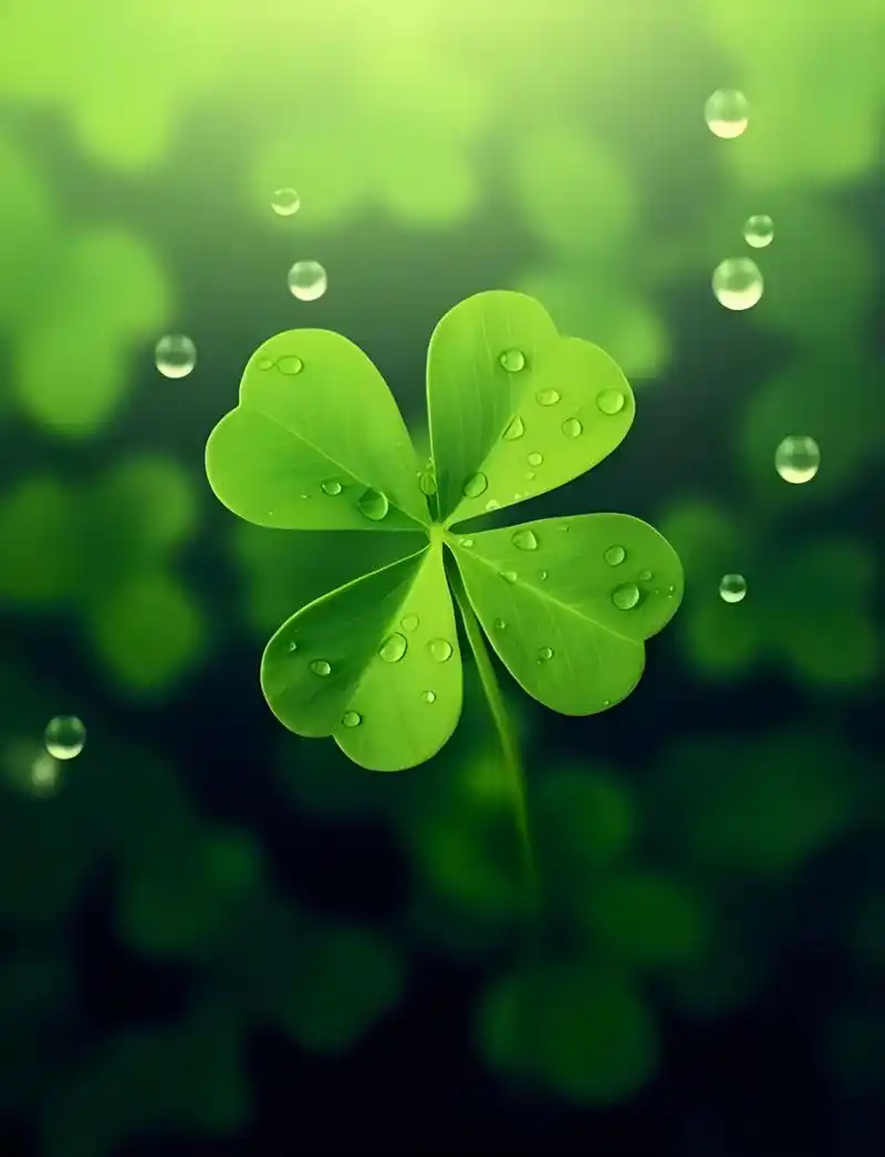 清新绿意,幸运四叶草