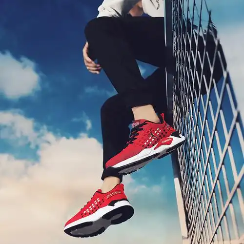 正品乔丹格兰春秋季红色运动男鞋网面透气跑步鞋学生休闲鞋男361