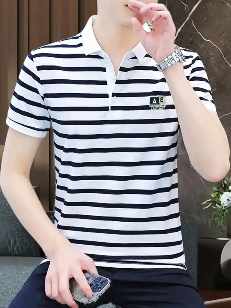 这款高档纯棉短袖 polo 衫无疑是男士衣橱的必备单品