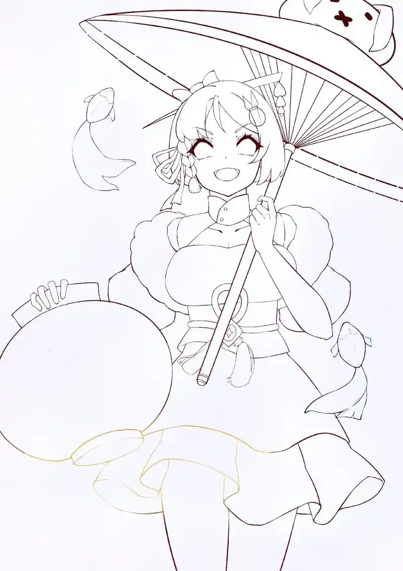 画自己人设的贺岁流程图:请叫我茶姐#绘画 #画画 #板绘 # - 抖音