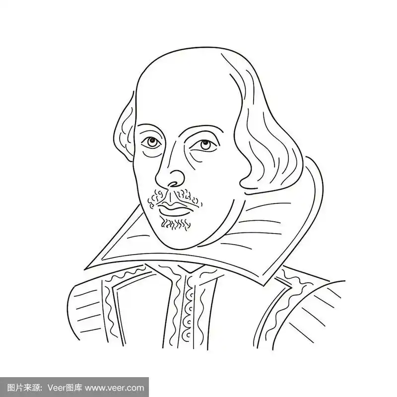 威廉·莎士比亚素描黑色