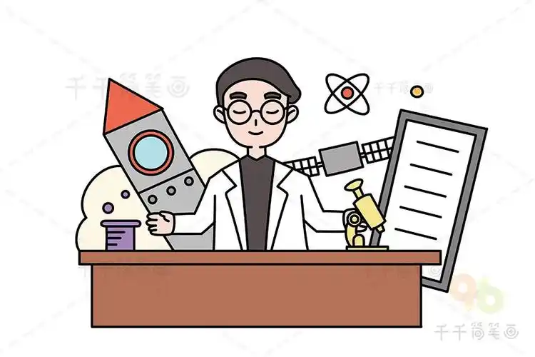 医生漫画科学家简笔画 简笔画图片大全-蒲城教育文学网