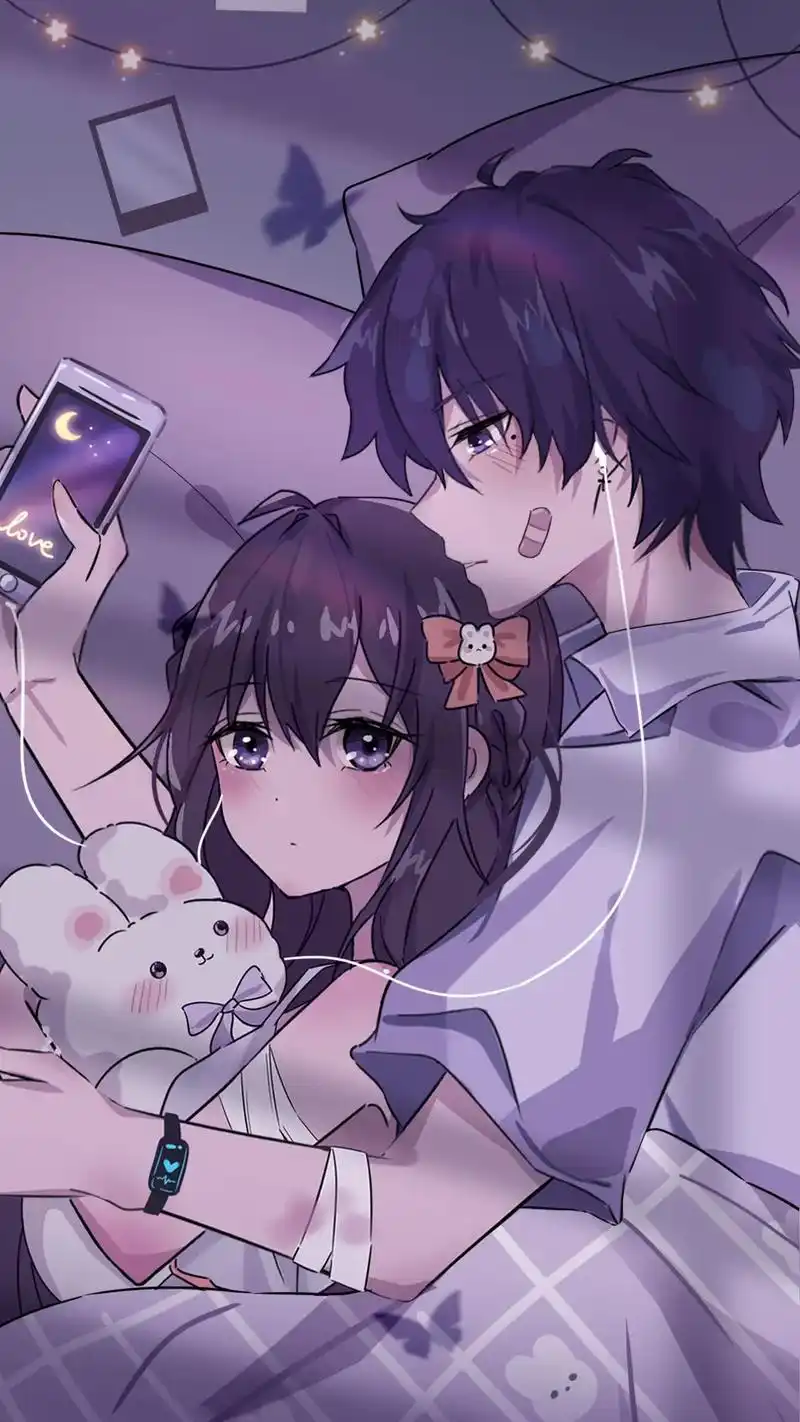 原创拥你入眠情侣壁纸手机主题