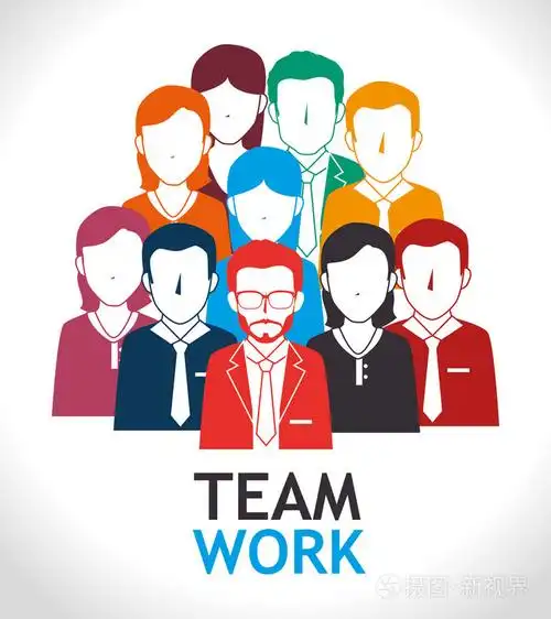 团队合作设计矢量图
