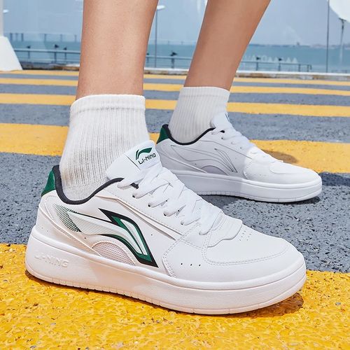 李宁鞋男子春新款休闲鞋男板鞋透气滑板鞋舒适运动鞋agcs253