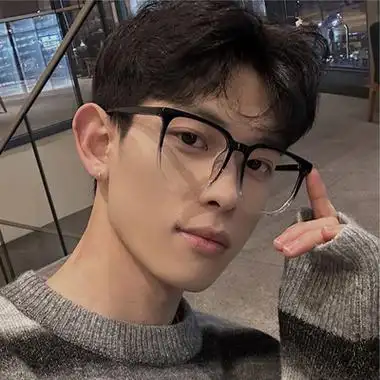 陈泽眼镜男潮痞帅大脸大框方框超轻黑框平光防蓝男款视镜防蓝光镜