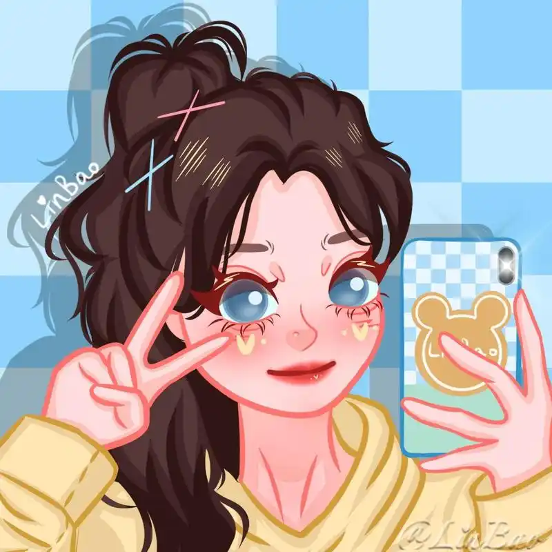 白鹿卡通头像来啦7515可爱的白梦妍 爱笑女孩在这