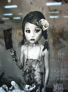 艺术家张鹏---恐怖小女孩系列图集(诡异慎入)_灵异吧_百度贴吧tieba