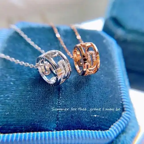 18k回形针路路通项链