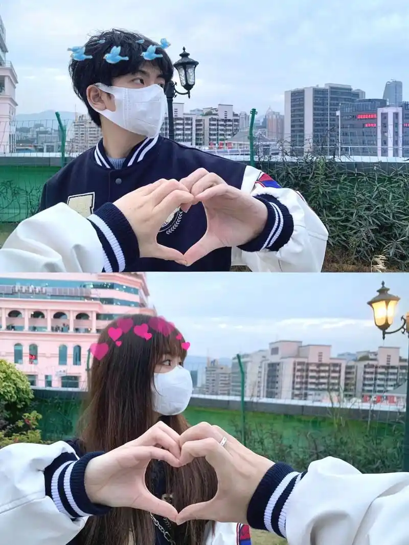 93情侣照片|超甜情侣互拍比心91 和女友这样互拍也太好看了!