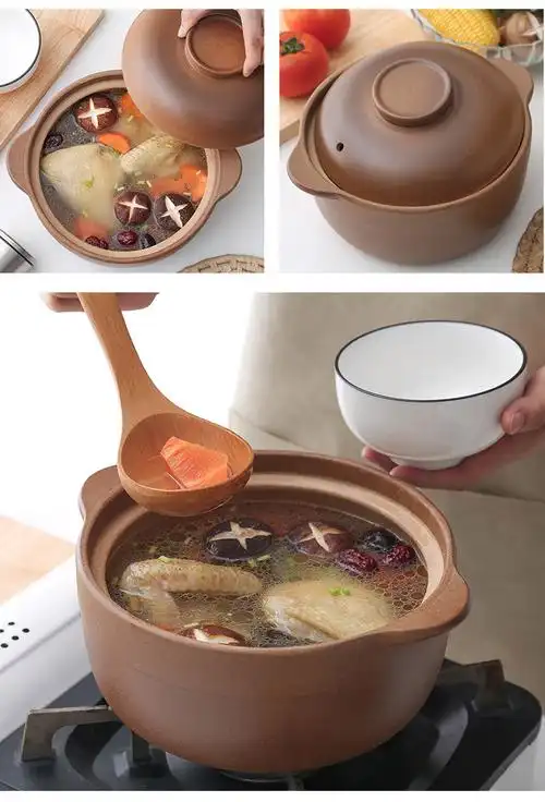 平定砂锅无釉炖锅家用燃气煲汤沙锅汤煲汤锅耐热陶瓷老式炖汤陶土