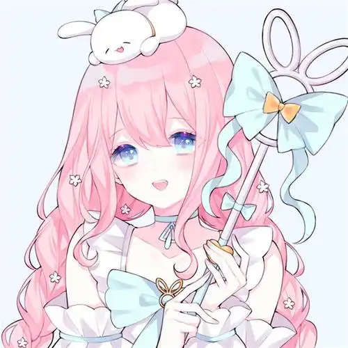 软萌可爱温柔浅粉色甜妹头像图片_女生动漫头像_头像屋