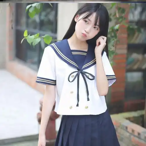 卡奶双排基础款日水手服女学生装班服校服jk学生校服