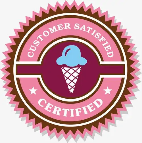 粉色冰淇淋卡通标签