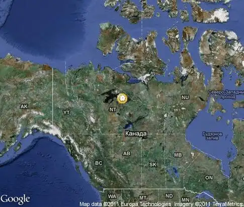 详细的卫星地图 加拿大,自然