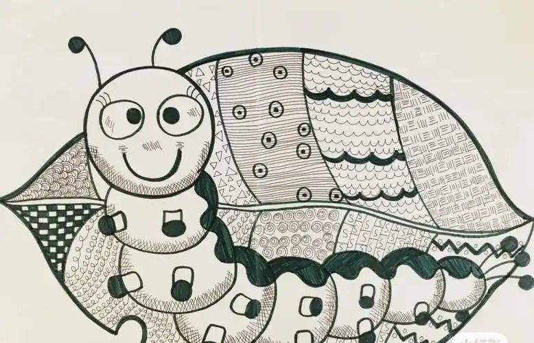 张晓明美术学校米罗小小班 写美篇画面中注意线条的大小,疏密关夏的