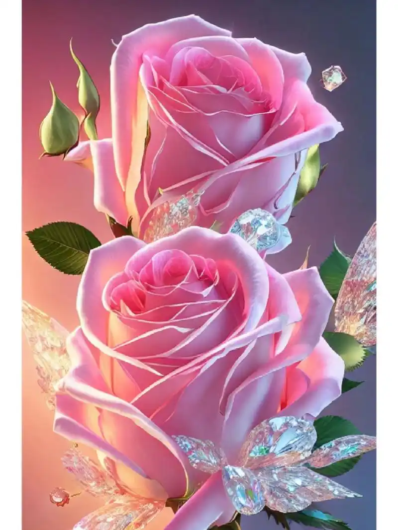 粉色玫瑰花 粉色玫瑰花的花语是初恋,爱的宣言.