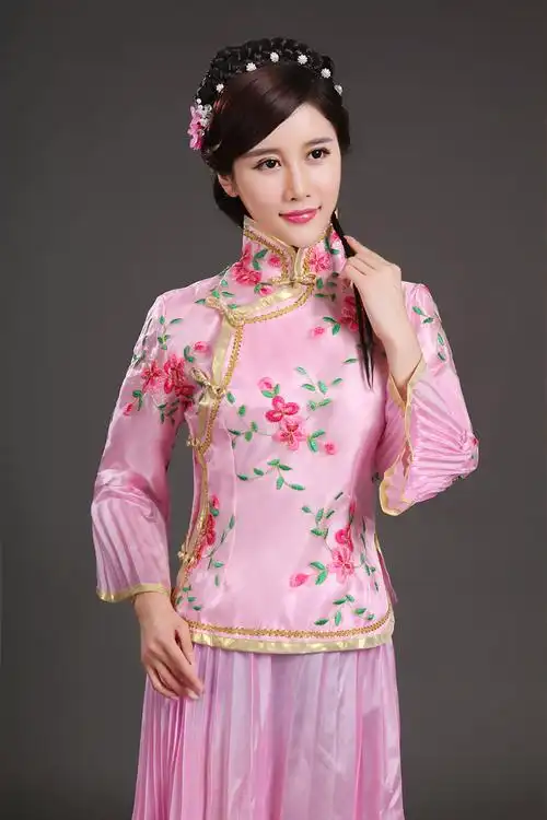 古装民国中式婚礼姐妹小凤仙戏服古筝演出服angelababy秀禾伴娘服