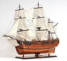 海外代购 帆船模型 t094 hms 奋进号 奋进号 木高桅横帆船摆件