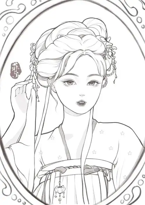 古风线稿线稿练习