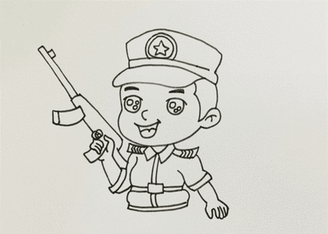 特种兵简笔画突击手