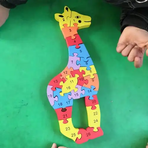 韩雹学区大班日常活动好玩的拼图