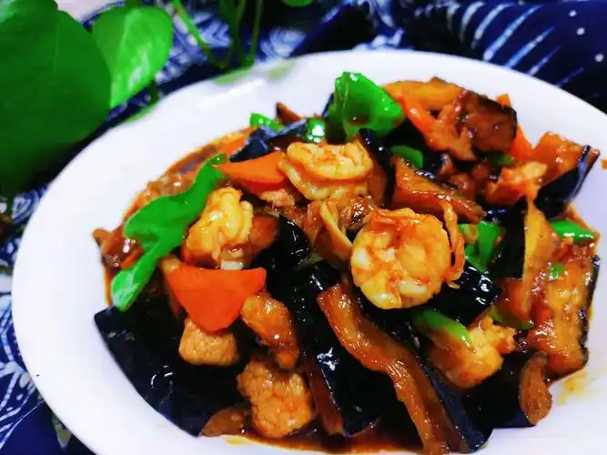 虾仁烧茄子