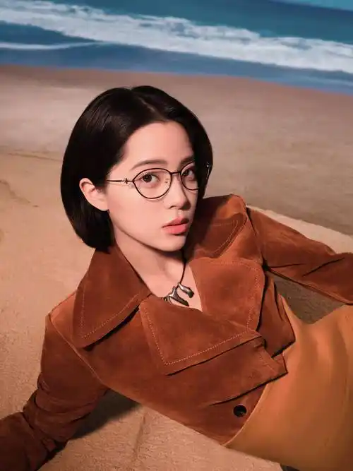 菲拉格慕眼镜全球品牌代言人欧阳娜娜演绎2022春夏眼镜广告大片