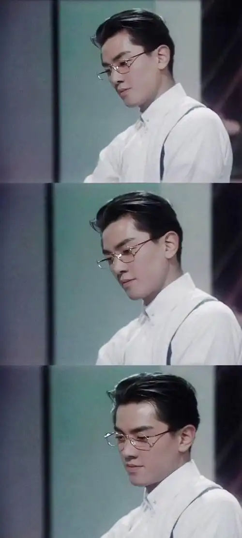 知乎 : 郑伊健郑伊健早期拍的《天若有情》,金丝眼镜,西装革履