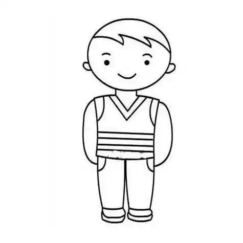 男生简笔画全身步骤