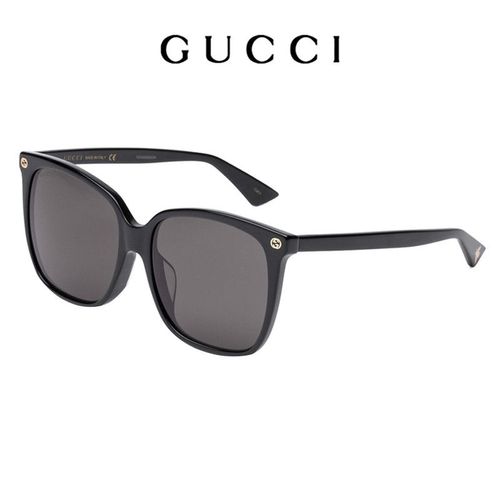 gucci古驰太阳镜黑框修饰脸型潮男士眼镜大方女神款墨镜 gg0022sa