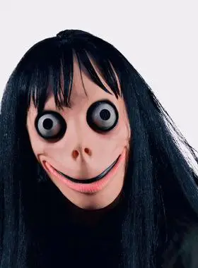 万圣节鬼屋密室逃脱npc僵尸女鬼面具恐怖长发烂脸贞子cos头套吓人￥5