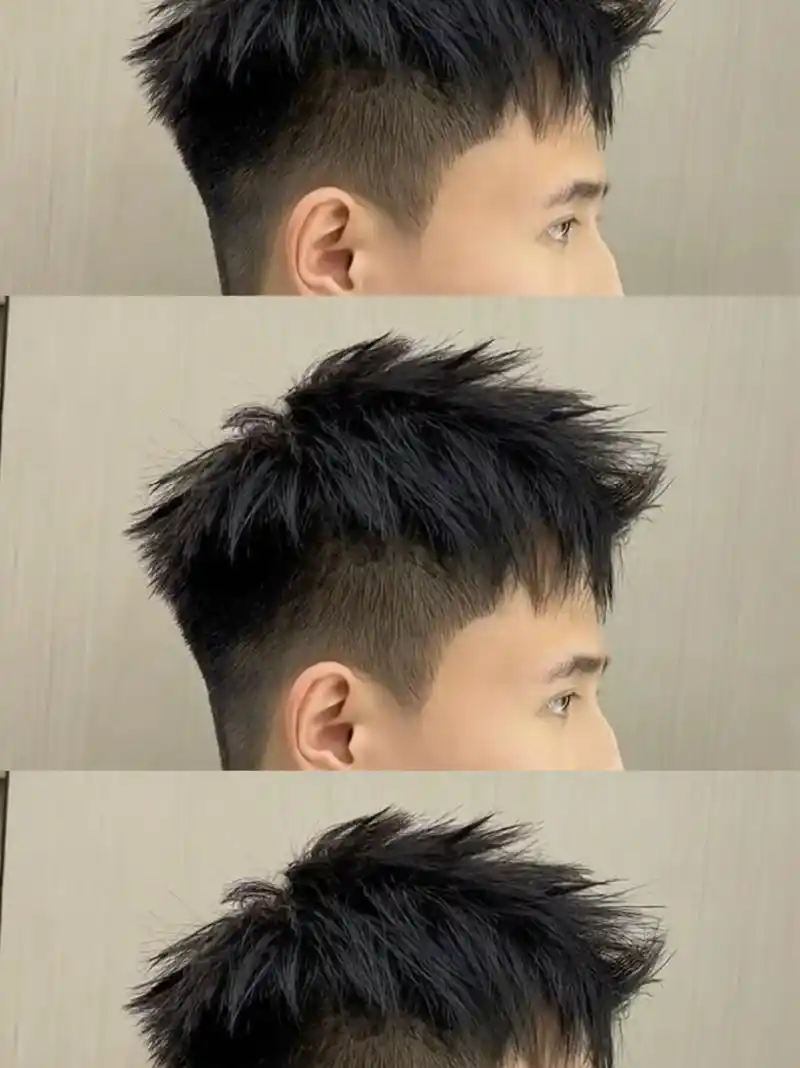 自然卷发质男生首选短发 适合长度6cm推荐款 修饰脸型轮廓 m发际线