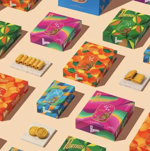 鲜艳的食品包装设计💜💛💚💙