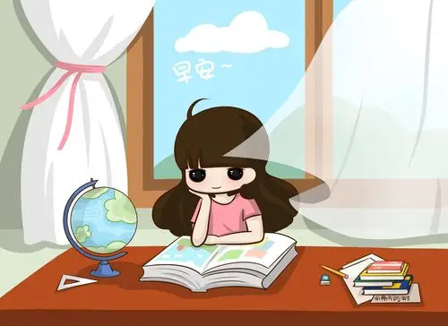 卡通早安心语带字图片