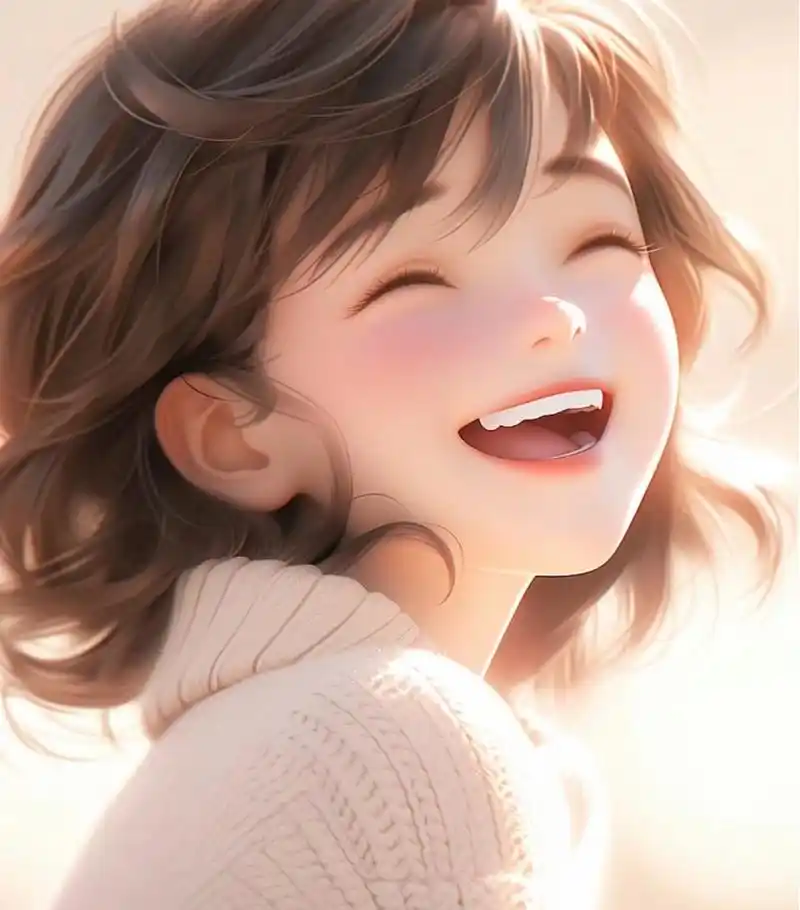 可爱女生大笑头像值得拥有 人生不过三万天 请尽情开怀大笑吧 一定要