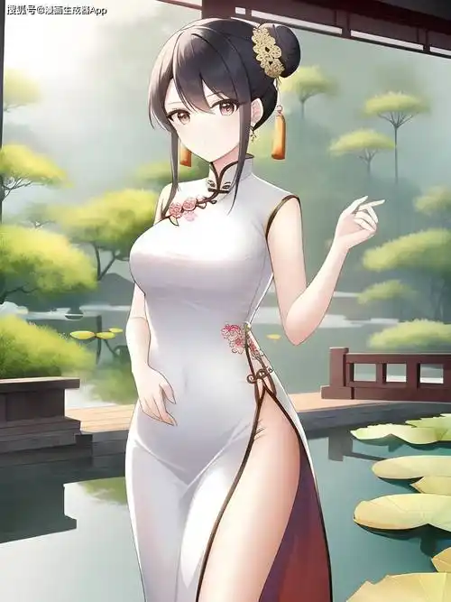 漫画生成器|ai绘画之优雅旗袍美女_图片_来源_chinese