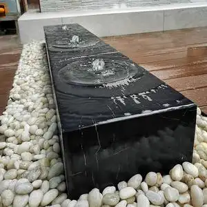 日式喷水石头景观庭院流水石钵禅意鱼池水系石雕喷泉枯山水槽摆件