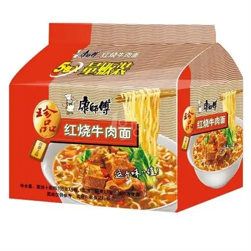 【华南区】康师傅 珍品 红烧牛肉面104g/包*5
