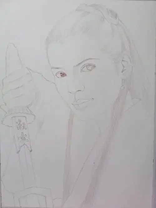 最美的手绘来自辛勤的付出,手绘《神雕侠侣》女一号小龙女